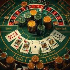 mop1221 live casino table on mobile screen showing roulette and blackjack